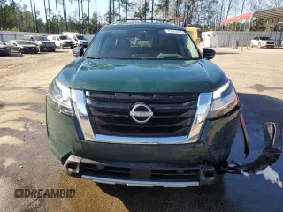 2023 Nissan Pathfinder Platinum with VIN 5N1DR3DH9PC249135, listed as a Copart auction lot 87843415 with 16,796 mi miles and Salvage title. Bid and sale history available at DreamBid. Image 5.