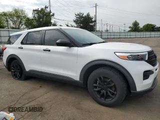 2021 Ford Explorer with VIN 1FMSK7BH6MGB14172, listed as a Copart auction lot 55282145 with 53,884 mi miles and Salvage title. Bid and sale history available at DreamBid. Image 4.