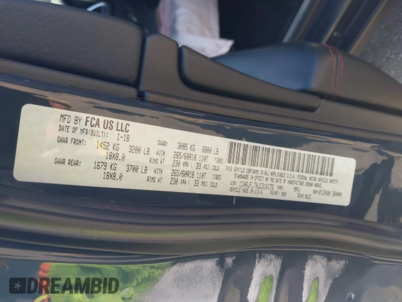 2018 Jeep Grand Cherokee Trailhawk with VIN 1C4RJFLT0JC316172, listed as a IAAI auction lot 42174162 with 81,891 mi miles and . Bid and sale history available at DreamBid. Image 9.