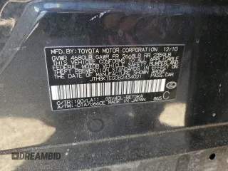 2011 Lexus ES with VIN JTHBK1EG0B2434021, listed as a Copart auction lot 44383675 with 71,182 mi miles and Salvage Title. Bid and sale history available at carsss.com. Image 12.