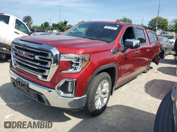 2022 GMC Sierra 1500 Limited SLT with VIN 3GTU9DEDXNG211591, listed as a Copart auction lot 68378384 with 20,016 mi miles and Salvage Title. Bid and sale history available at carsss.com. Image 1.