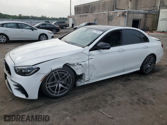 2021 Mercedes-Benz E-Class AMG E 53 with VIN W1KZF6BBXMA888592, listed as a Copart auction lot 67718514 with 29,839 mi miles and Salvage Title. Bid and sale history available at carsss.com. Image 1.