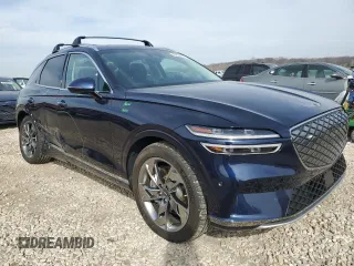2024 Genesis GV70 Advanced with VIN 5NMMCET16RH001337, listed as a Copart auction lot 46822774 with 605 mi miles and Salvage title. Bid and sale history available at DreamBid. Image 4.