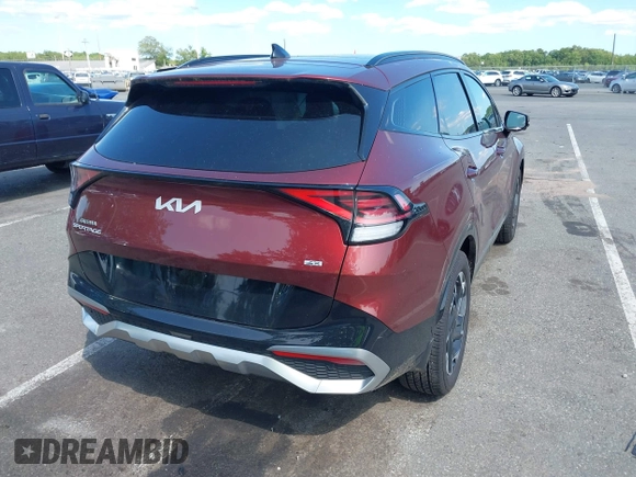 2024 Kia Sportage SX-Prestige with VIN 5XYK5CDF5RG148906, listed as a IAAI auction lot 42411377 with 24,833 mi miles and . Bid and sale history available at DreamBid. Image 4.