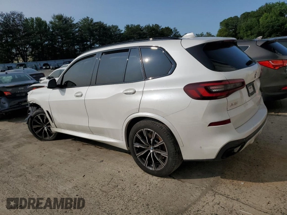 2021 BMW X5 xDrive40i with VIN 5UXCR6C00M9E75622, listed as a Copart auction lot 58568005 with Not provided miles and Salvage title. Bid and sale history available at DreamBid. Image 2.