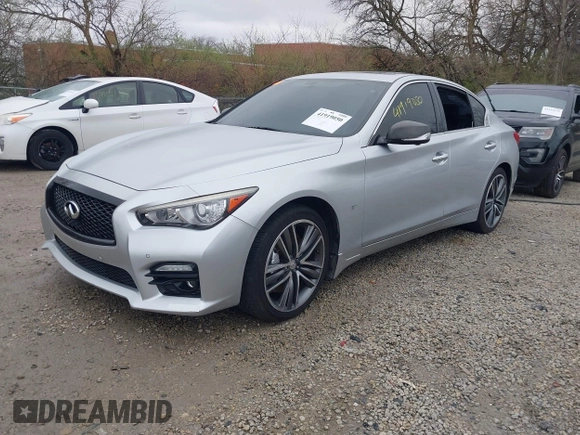 2014 Infiniti Q50 Sport with VIN JN1BV7AR2EM706535, listed as a IAAI auction lot 41919050 with 129,739 mi miles and . Bid and sale history available at DreamBid. Image 19.