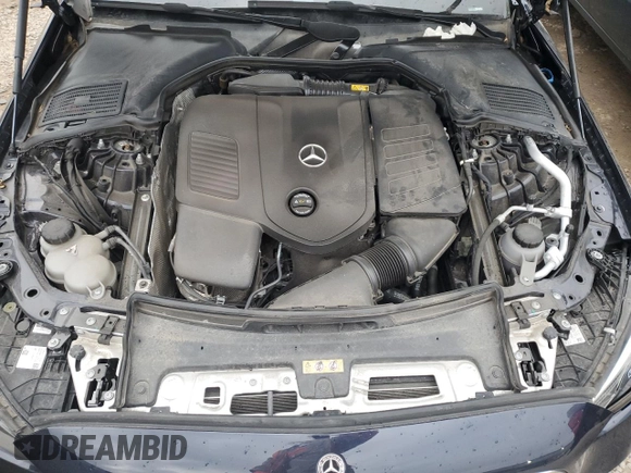 2022 Mercedes-Benz C 300 with VIN W1KAF4HB7NR061578, listed as a Copart auction lot 50004145 with 22,241 mi miles and Salvage Title. Bid and sale history available at DreamBid. Image 11.