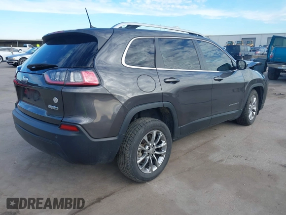 2020 Jeep Cherokee Latitude Plus with VIN 1C4PJLLB5LD639711, listed as a IAAI auction lot 41261752 with 35,609 mi miles. Bid and sale history available at carsss.com. Image 4.