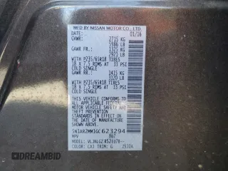 2016 Nissan Pathfinder SL with VIN 5N1AR2MM1GC623294, listed as a Copart auction lot 50462525 with 150,713 mi miles and Salvage title. Bid and sale history available at DreamBid. Image 15.
