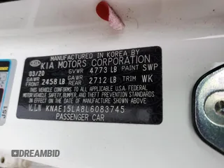 2020 Kia Stinger GT-Line with VIN KNAE15LA8L6083745, listed as a Copart auction lot 86172654 with 24,135 mi miles and Salvage Title. Bid and sale history available at carsss.com. Image 12.