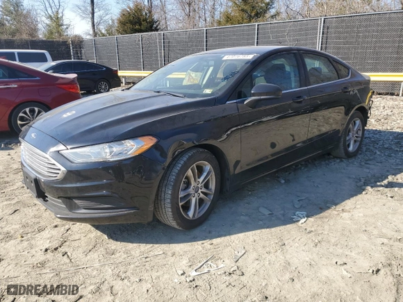 2018 Ford Fusion SE with VIN 3FA6P0H79JR107675, listed as a Copart auction lot 47076785 with NaN miles and Salvage Title. Bid and sale history available at carsss.com. Image 1.