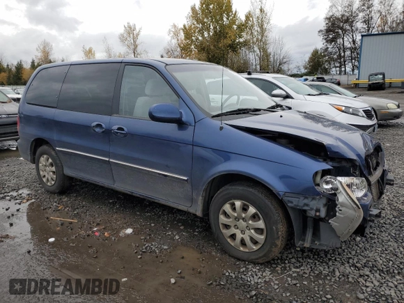 2004 Kia Sedona LX with VIN KNDUP131946505075, listed as a Copart auction lot 81686734 with 108,111 mi miles and Salvage Title. Bid and sale history available at carsss.com. Image 4.