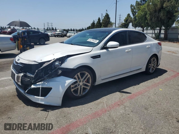 2013 Kia Optima SX z VIN 5XXGR4A60DG193592, wystawiony jako Copart lot #61274435 z przebiegiem 108 251 mil mil oraz Szkoda całkowita • Salvage title. Historia ofert i sprzedaży dostępna na DreamBid. Obrazek 1.