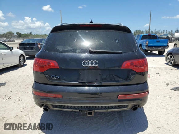 2011 Audi Q7 S line with VIN WA1DGAFE3BD006595, listed as a Copart auction lot 61010615 with 184,175 mi miles and Salvage title. Bid and sale history available at DreamBid. Image 6.