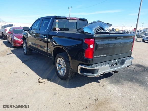 2019 Chevrolet Silverado 1500 LTZ with VIN 1GCUYGEL9KZ151472, listed as a IAAI auction lot 41651797 with 158,868 mi miles. Bid and sale history available at carsss.com. Image 3.
