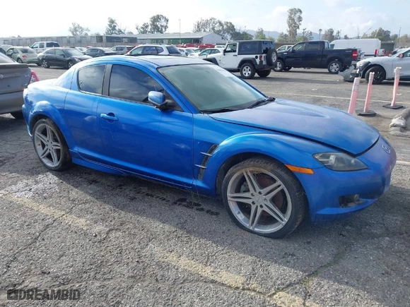 2004 Mazda RX-8 with VIN JM1FE173740125035, listed as a IAAI auction lot 41884059 with 102,881 mi miles. Bid and sale history available at carsss.com. Image 1.