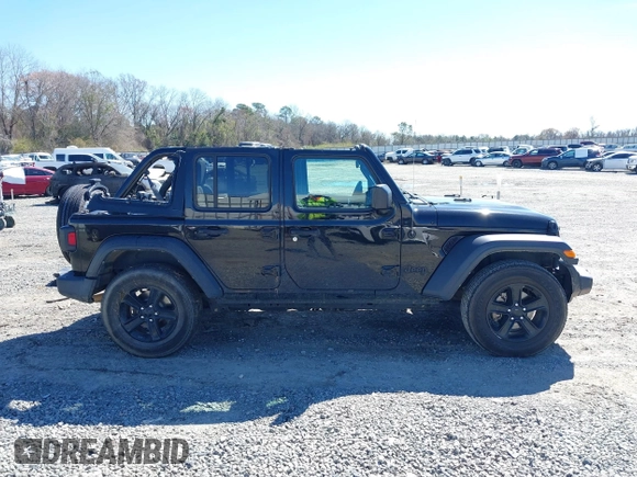 2021 Jeep Wrangler Unlimited Sport S with VIN 1C4HJXDG4MW753159, listed as a IAAI auction lot 41723515 with 86,589 mi miles and . Bid and sale history available at DreamBid. Image 14.