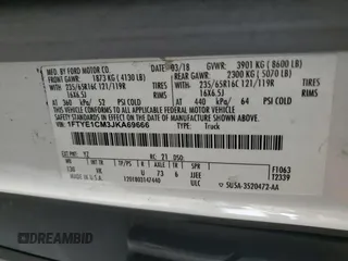 2018 Ford Transit с VIN 1FTYE1CM3JKA69666, выставлен на аукционе Copart как лот 58270905 с пробегом 64 916 миль миль и Списание • Salvage title. История ставок и продаж доступна на DreamBid. Изображение 13.