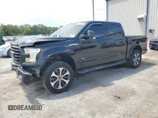 2017 Ford F-150 XL with VIN 1FTEW1EP7HFA24594, listed as a Copart auction lot 58668775 with 201,525 mi miles and Salvage title. Bid and sale history available at DreamBid. Image 1.