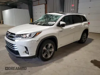 2018 Toyota Highlander Hybrid Limited with VIN 5TDDGRFH7JS040153, listed as a Copart auction lot 55500815 with 62,739 mi miles and Salvage title. Bid and sale history available at DreamBid. Image 1.