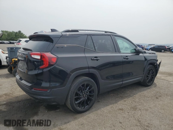 2023 GMC Terrain SLE z VIN 3GKALMEG9PL182341, wystawiony jako Copart lot #60895125 z przebiegiem 25 597 mil mil oraz Szkoda całkowita • Salvage title. Historia ofert i sprzedaży dostępna na DreamBid. Obrazek 3.
