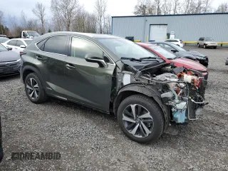 2021 Lexus NX 300h with VIN JTJGJRDZ9M2155016, listed as a Copart auction lot 49876235 with 43,870 mi miles and Salvage title. Bid and sale history available at DreamBid. Image 4.