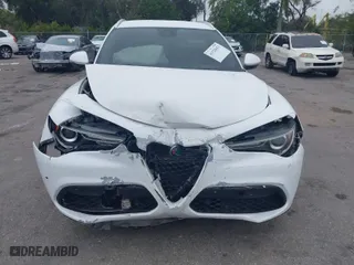 2019 Alfa Romeo Stelvio Ti Sport with VIN ZASPAKBN4K7C43960, listed as a IAAI auction lot 41328453 with 1 mi miles. Bid and sale history available at carsss.com. Image 6.