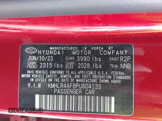 2023 Hyundai Elantra N Line z VIN KMHLR4AF8PU604133, wystawiony jako IAAI lot #41923605 z przebiegiem 60 288 mil mil oraz . Historia ofert i sprzedaży dostępna na DreamBid. Obrazek 9.