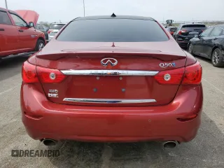 2014 Infiniti Q50 Hybrid Premium with VIN JN1AV7AR2EM702478, listed as a Copart auction lot 53332775 with 115,142 mi miles and Clean Title. Bid and sale history available at DreamBid. Image 6.