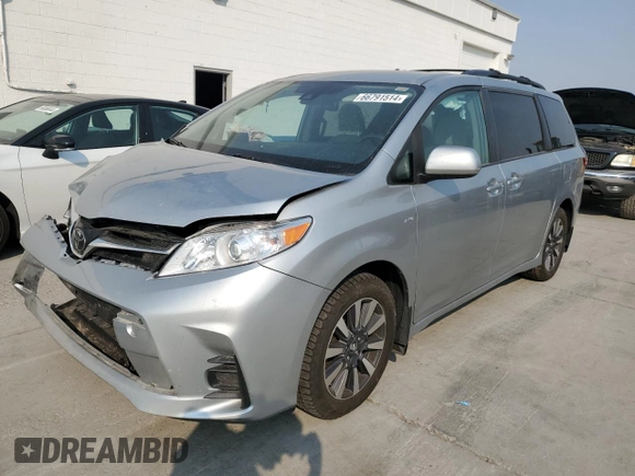 2019 Toyota Sienna LE with VIN 5TDJZ3DC4KS216224, listed as a Copart auction lot 66791514 with 90,306 mi miles and Salvage Title. Bid and sale history available at carsss.com. Image 1.
