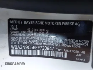 2014 BMW 4 Series 428i xDrive with VIN WBA3N9C56EF720947, listed as a IAAI auction lot 41530996 with Not provided miles and . Bid and sale history available at DreamBid. Image 9.