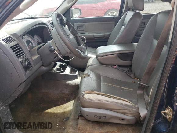 2005 Dodge Dakota SLT with VIN 1D7HE48N15S223063, listed as a Copart auction lot 43223535 with 167,501 mi miles and Salvage Title. Bid and sale history available at DreamBid. Image 7.