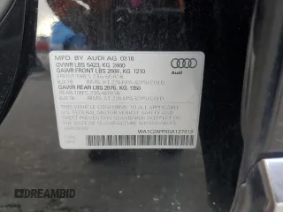 2016 Audi Q5 Premium with VIN WA1C2AFPXGA127919, listed as a Copart auction lot 49411965 with 110,055 mi miles and Salvage title. Bid and sale history available at DreamBid. Image 13.