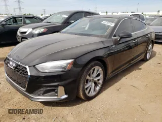 2021 Audi A5 Sportback Premium with VIN WAUABCF56MA020527, listed as a Copart auction lot 56299264 with 34,901 mi miles and Salvage Title. Bid and sale history available at carsss.com. Image 1.