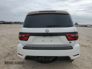 2023 Nissan Armada SL with VIN JN8AY2BB9P9837556, listed as a Copart auction lot 46731335 with 24,505 mi miles and Salvage Title. Bid and sale history available at carsss.com. Image 6.