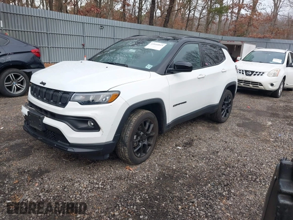 2022 Jeep Compass Latitude with VIN 3C4NJDBB5NT184919, listed as a IAAI auction lot 41044815 with 17,654 mi miles and . Bid and sale history available at DreamBid. Image 17.