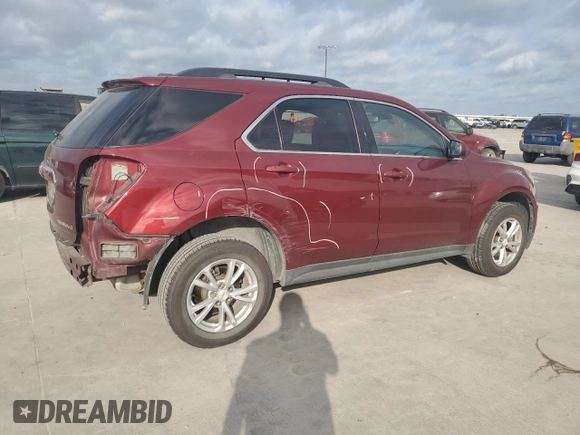 2016 Chevrolet Equinox LT with VIN 2GNALCEK5G6307146, listed as a Copart auction lot 52997995 with Not Provided miles and Salvage Title. Bid and sale history available at carsss.com. Image 3.