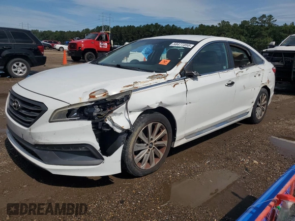 2015 Hyundai Sonata Sport with VIN 5NPE34AF8FH081784, listed as a Copart auction lot 58477355 with 216,957 mi miles and Clean title. Bid and sale history available at DreamBid. Image 1.