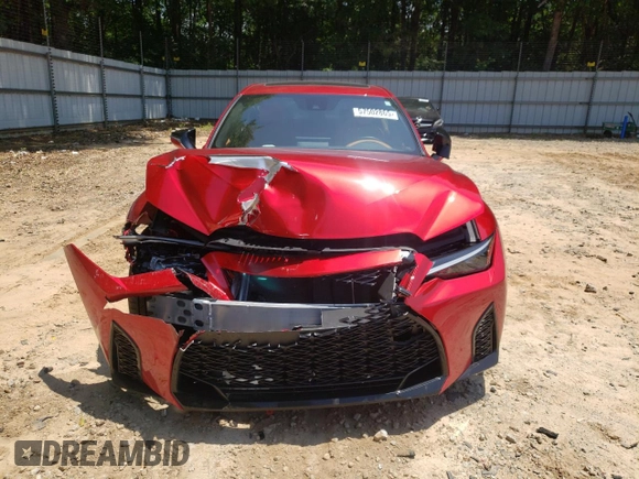 2025 Lexus IS 350 F Sport with VIN JTHBZ1B26S5084039, listed as a Copart auction lot 57502865 with 9,647 mi miles and Salvage title. Bid and sale history available at DreamBid. Image 5.