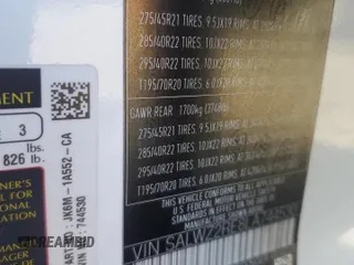 2020 Land Rover Range Rover Sport SVR with VIN SALWZ2RE8LA744530, listed as a Copart auction lot 41505315 with 33,128 mi miles and Salvage Title. Bid and sale history available at carsss.com. Image 13.