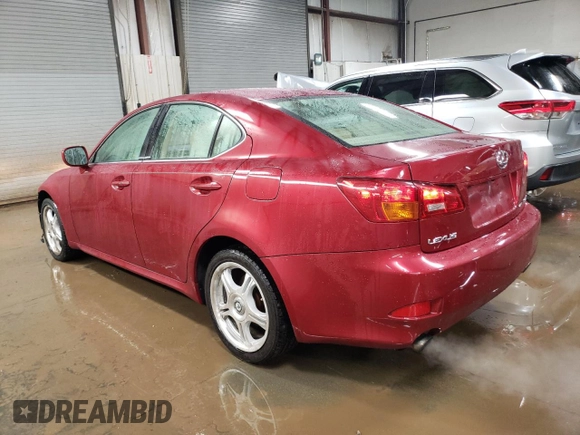 2006 Lexus IS 250 with VIN JTHCK262765001796, listed as a Copart auction lot 87960765 with 132,272 mi miles and Salvage Title. Bid and sale history available at DreamBid. Image 2.