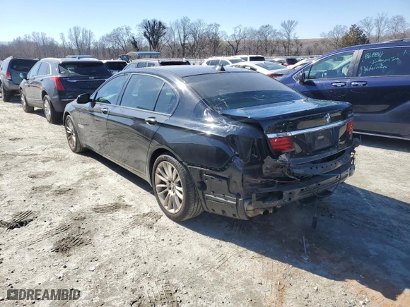 2013 BMW 7 Series 750Li with VIN WBAYE8C53DD132823, listed as a Copart auction lot 46090795 with 199,977 mi miles and Salvage Title. Bid and sale history available at carsss.com. Image 2.