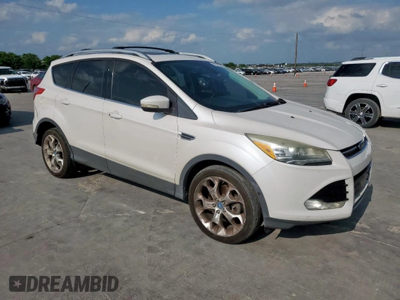 2013 Ford Escape Titanium z VIN 1FMCU0J90DUC13426, wystawiony jako Copart lot #53643565 z przebiegiem 176 600 mil mil oraz Szkoda całkowita • Salvage title. Historia ofert i sprzedaży dostępna na DreamBid. Obrazek 4.