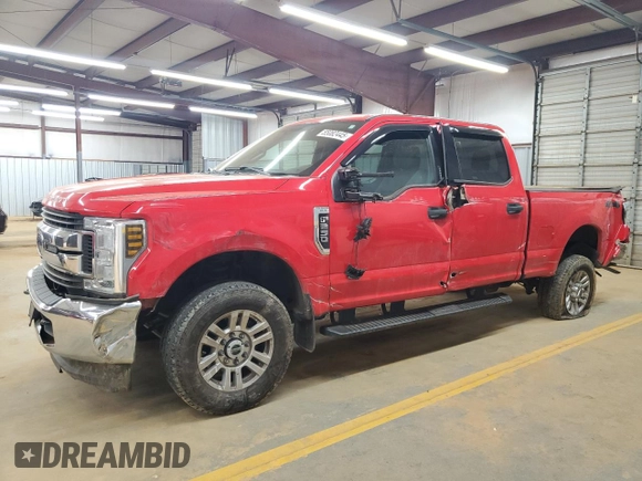 2019 Ford F-250 XL with VIN 1FT7W2B69KEE85772, listed as a Copart auction lot 55082445 with 87,668 mi miles and Salvage title. Bid and sale history available at DreamBid. Image 1.