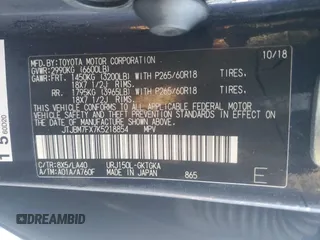 2019 Lexus GX 460 z VIN JTJBM7FX7K5218854, wystawiony jako Copart lot #43574205 z przebiegiem 80 258 mil mil oraz Szkoda całkowita • Salvage title. Historia ofert i sprzedaży dostępna na DreamBid. Obrazek 15.