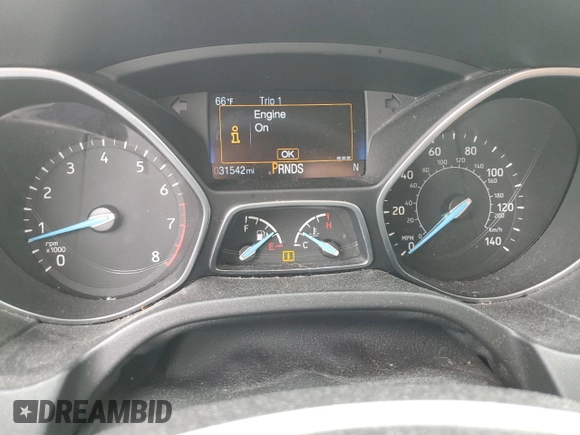 2018 Ford Focus Titanium with VIN 1FADP3N2XJL232751, listed as a Copart auction lot 58361415 with 31,542 mi miles and Salvage title. Bid and sale history available at DreamBid. Image 9.