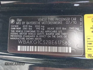 2011 BMW 3 Series 335is with VIN WBAKG1C52BE617565, listed as a IAAI auction lot 42076322 with 136,159 mi miles and . Bid and sale history available at carsss.com. Image 9.