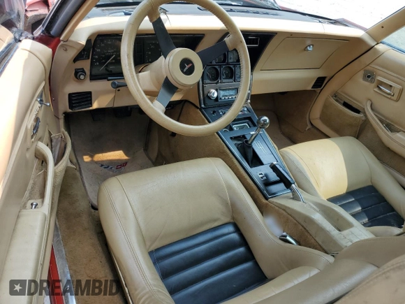 1980 Chevrolet Corvette with VIN 1Z878AS403224, listed as a Copart auction lot 59128755 with 486,848 mi miles and Salvage title. Bid and sale history available at DreamBid. Image 8.
