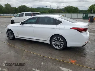 2017 Genesis G80 3.8L with VIN KMHGN4JE8HU176487, listed as a Copart auction lot 58164225 with 47,052 mi miles and Salvage title. Bid and sale history available at DreamBid. Image 2.