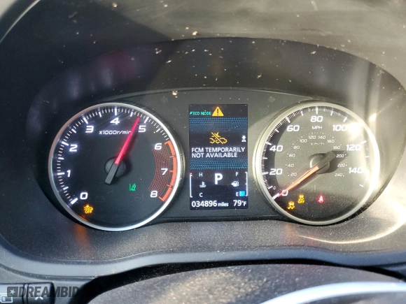 2022 Mitsubishi Eclipse Cross ES with VIN JA4ASUAA0NZ055915, listed as a Copart auction lot 83782804 with 34,896 mi miles and Salvage Title. Bid and sale history available at carsss.com. Image 9.